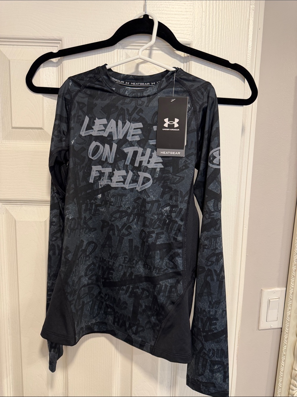 Under Armour Black Graphic HeatGear Long Sleeve Top
